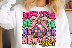 New Year 2027 PNG, Latch Hook Yarn Crochet Design Product Image 5