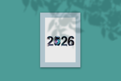 Futuristic New Year 2026 Clipart Bundle Product Image 2