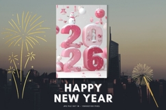 Happy New Year Card Elegant Celebrate Greeting Card_12 Product Image 1