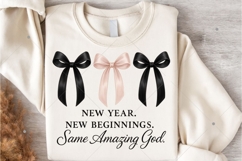New Year 2027 Coquette Bow PNG, Christian Design, Coquette N Product Image 4