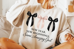 New Year 2027 Coquette Bow PNG, Christian Design, Coquette N Product Image 5