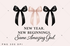 New Year 2027 Coquette Bow PNG, Christian Design, Coquette N Product Image 1