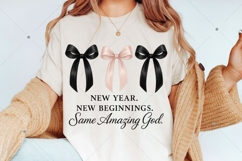 New Year 2027 Coquette Bow PNG, Christian Design, Coquette N Product Image 2