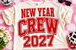 New Year Crew 2027 PNG | Varsity New Year Celebration Png Product Image 1