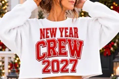New Year Crew 2027 PNG | Varsity New Year Celebration Png Product Image 2