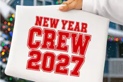 New Year Crew 2027 PNG | Varsity New Year Celebration Png Product Image 2