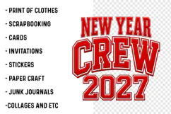 New Year Crew 2027 PNG | Varsity New Year Celebration Png Product Image 3