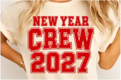 New Year Crew 2027 PNG | Varsity New Year Celebration Png Product Image 3