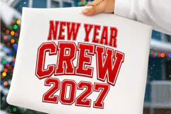 New Year Crew 2027 PNG | Varsity New Year Celebration Png Product Image 4