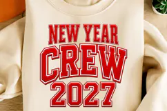 New Year Crew 2027 PNG | Varsity New Year Celebration Png Product Image 5