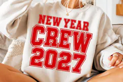 New Year Crew 2027 PNG | Varsity New Year Celebration Png Product Image 4