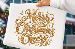 Merry Christmas Gold Glitter PNG | Elegant Christmas Png Product Image 4