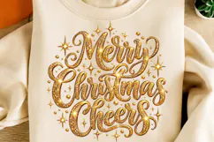 Merry Christmas Gold Glitter PNG | Elegant Christmas Png Product Image 5