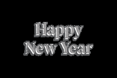 New year day lettering typography art isolated Product Image 2