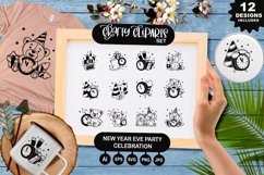 New Year Eve Party Celebration Clipart Set Product Image 1