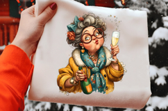 New year Funny Old Lady Sublimation Product Image 2
