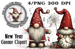 New Year Gnome Clipart Sublimation Product Image 1