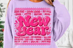 New Year New You Retro Pink New Year Typography Motivational Product Image 5