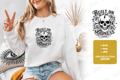 Built On Madness Skull Floral Shirt Design Product Image 2