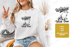 Weekend Wild One Funny Pig SVG | Cute Weekend Shirt Product Image 2