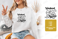 Weekend First Therapy Wine SVG PNG JPG Funny Drinking Art Product Image 2