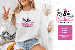 My 8th Birthday SVG for T-Shirt and Craft Projects Product Image 2