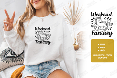 Weekend Fantasy Unicorn SVG PNG JPG Cute Magical Art Product Image 2