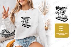 Weekend Spin It Dog DJ SVG | Funny Music Party Design Product Image 2