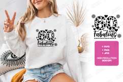 60 Fabulous Birthday Tshirt Design Script Typography Product Image 2