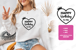 Happy Birthday To Me shirt Design Script Typography Art Product Image 2