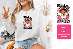 Wild And Fearless Fox Shirt Design Product Image 2