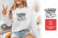 Weekend Zero Plans Dog Tshirt Design Cute Lazy Art Product Image 2