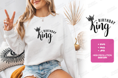King Birthday Month Tshirt Design Script Typography Art Product Image 2