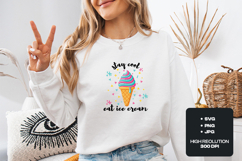 Stay Cool Eat Ice Cream SVG - Retro Swirl Cone Summer File Product Image 2