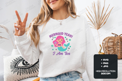 Mermaid Yeah I am Ten SVG for T-Shirt and Craft Projects Product Image 2
