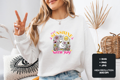 Cute Duckling Floral SVG - Spread Sunshine With Joy Clipart Product Image 2