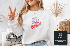 American SVG - Patriotic Skeleton Hand 4th of July Cut File Product Image 1