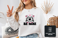 Skeleton Heart Hands Be Mine SVG - Retro Valentine Graphic Product Image 2