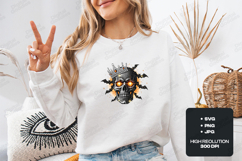 Gothic King Skull SVG - Ornate Crown Halloween Cut File Product Image 2