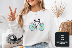 Always Take The Scenic Route | Daisy Bicycle Floral SVG Product Image 2