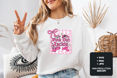 Pink Out Tackle Football SVG - Coquette Bow Spirit PNG Product Image 2