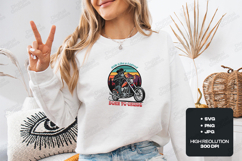 Ride Like a Legend SVG - Gorilla Biker Retro Chopper File Product Image 2