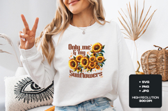 Only Me and My Sunflowers SVG - Retro Floral Garden Graphic Product Image 2