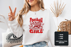 Football Girl Coquette Bow Sports Graphic Product Image 2