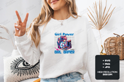 Girl Power Girl Gamer SVG - Anime Girl Gaming PC Setup Art Product Image 2