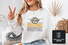 Volleyball SVG Retro Athletic Sports Logo Sublimation PNG Product Image 2