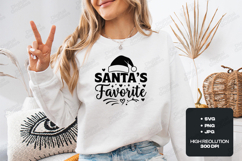 Santa's Favorite SVG, Christmas Santa Hat PNG Product Image 2