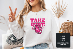 Take Down Season SVG - Pink Awareness Football Ribbon PNG Product Image 2