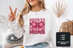 Sports Mom Bow SVG Coquette Gameday Motherhood PNG Design Product Image 1