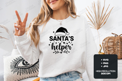Santa's Helper SVG, Christmas Santa Hat PNG Product Image 2